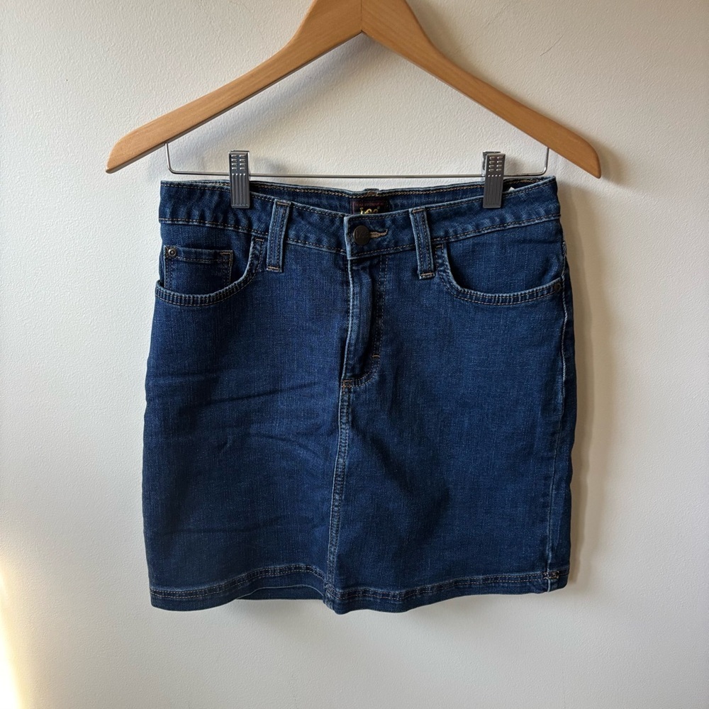 Lee Dark Blue Denim Mini Skirt